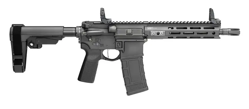 SPRINGFIELD ARMORY SAINT VICTOR 300BLK PISTOL BLACK, FU SIGHTS, SBA3 BRACE 1-30RD